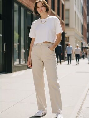 Love Poem By Block Preppy Grunge Geometrical White Crop Top and Gold Chain Small